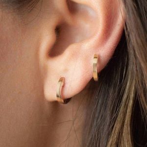 Gold mini “huggie” earrings